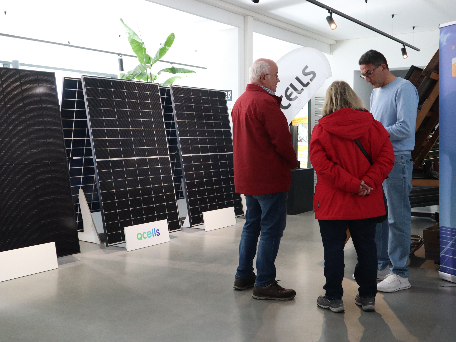 Beratung am Q CELLS Modul im Mangold Showroom